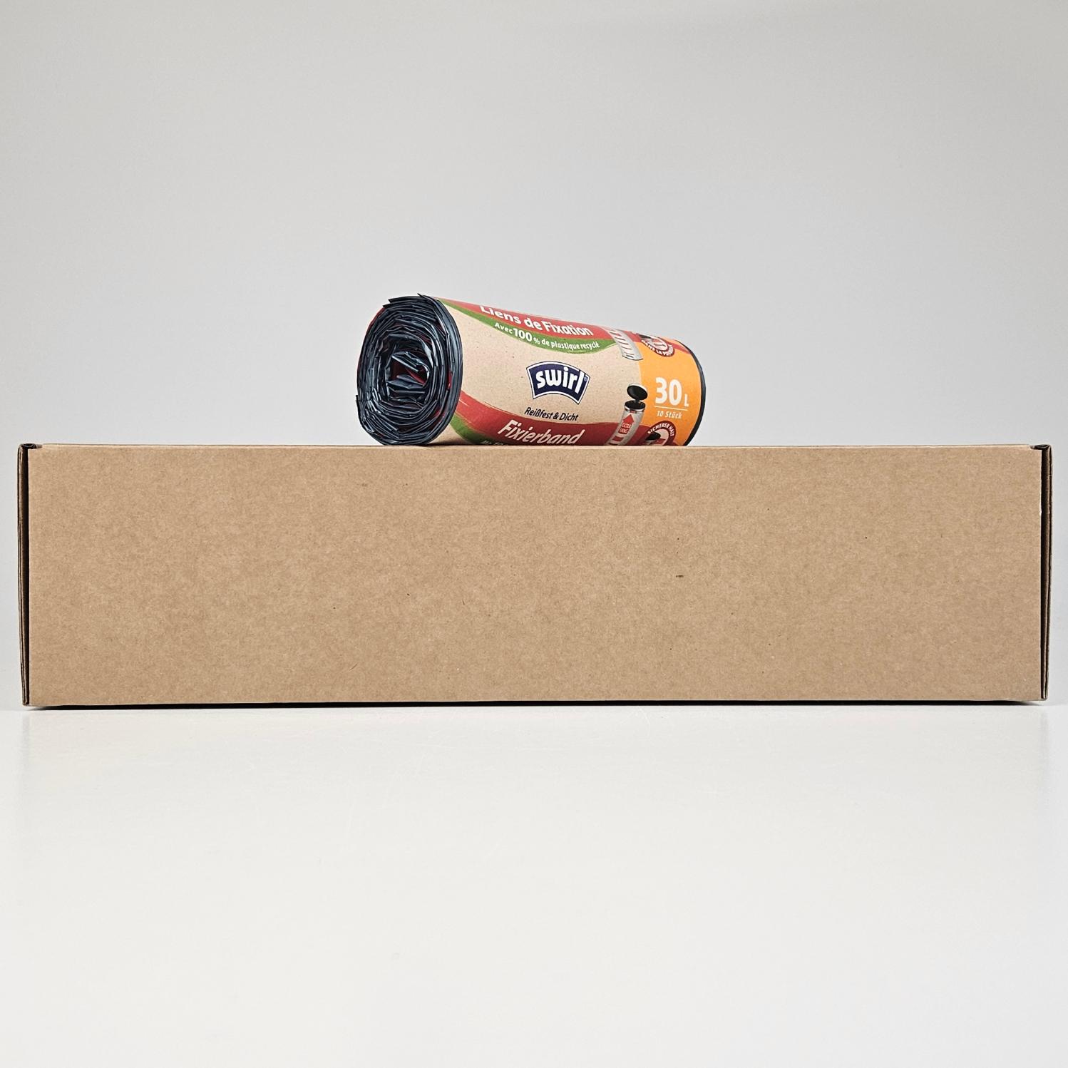 swirl vuilniszakken 30 liter | fixeerband | ldpe | 45 my | 47×78 cm – 90 zakken