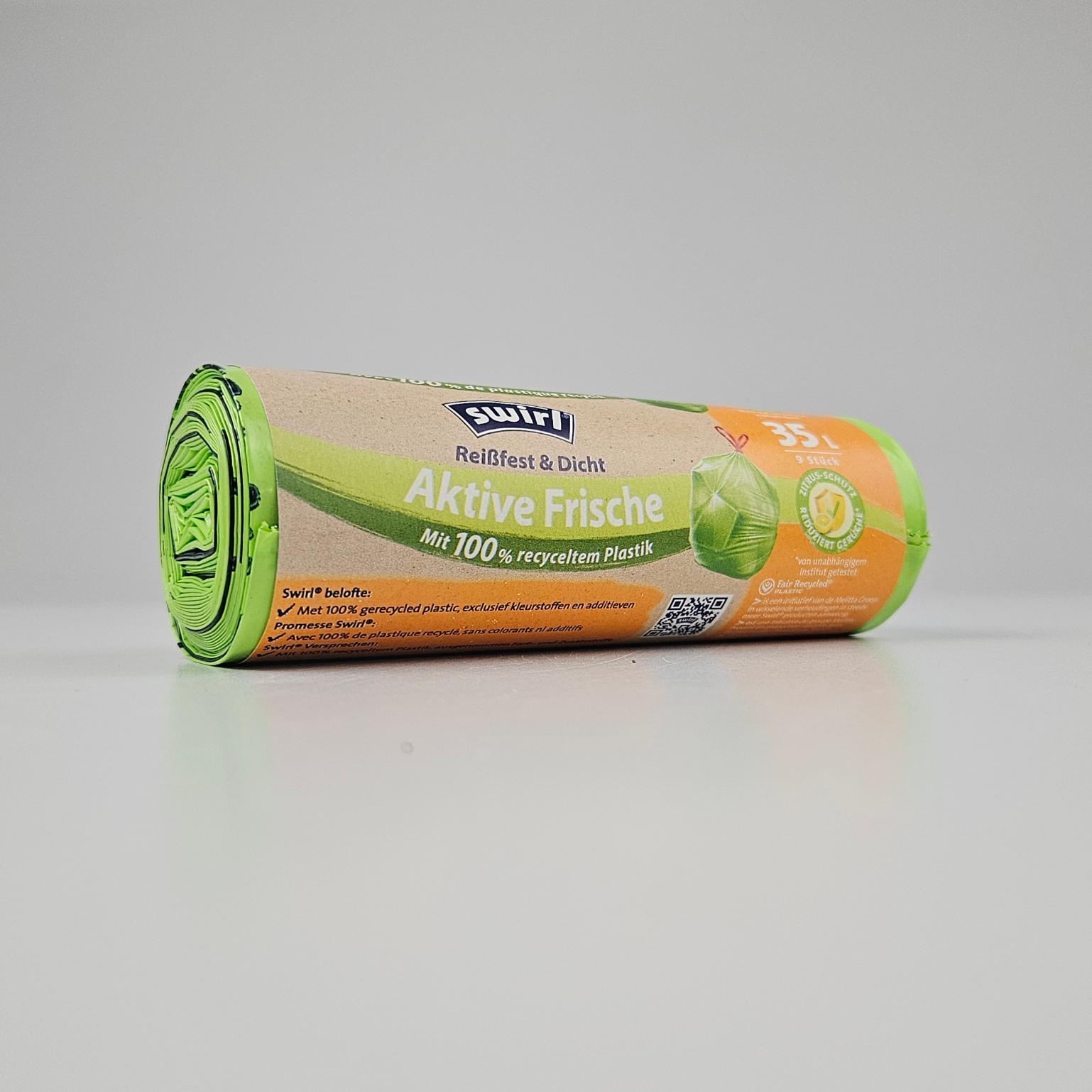 swirl vuilniszakken 35 liter | trekband | ldpe | 40 my | 55×63 cm – 108 zakken