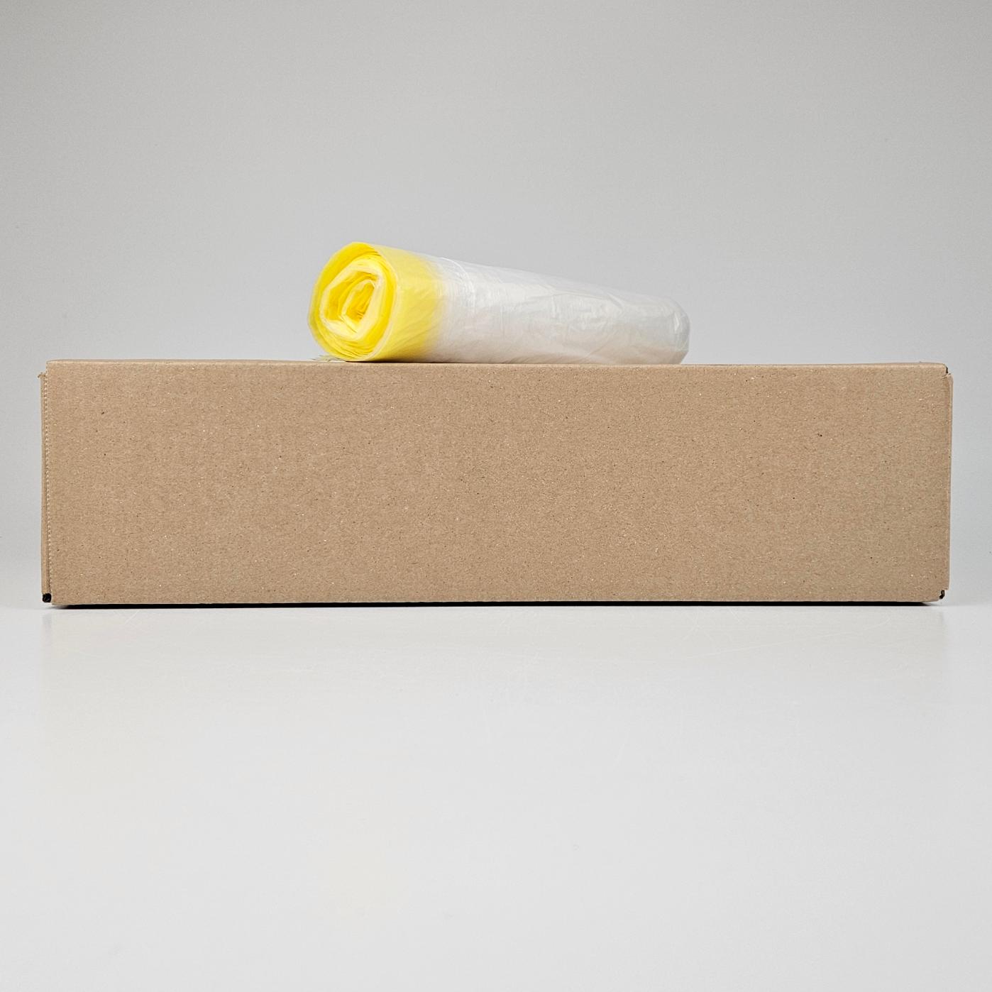 transparante vuilniszakken 55 liter | trekband | hdpe | t20 | 60×75 cm – 120 zakken
