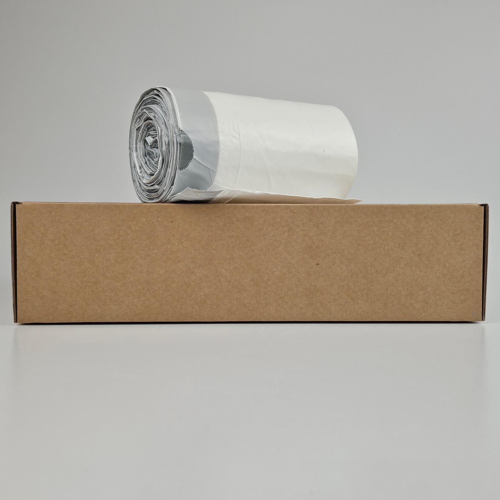 witte vuilniszakken 50 60 liter | trekband | hdpe | 28 my | 61×81 cm – 120 zakken