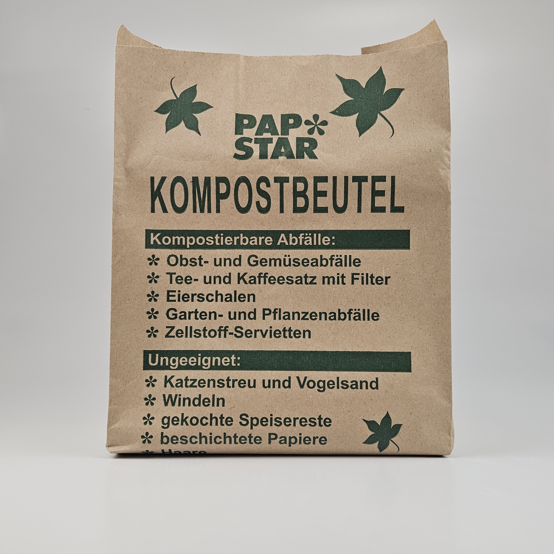 papieren vuilniszak 10 liter