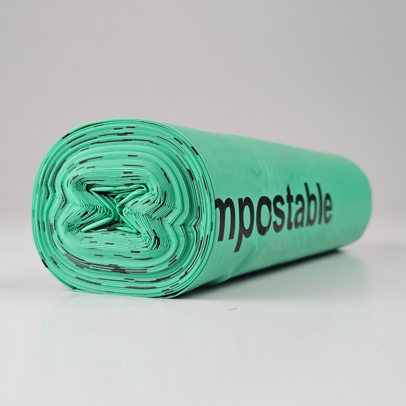 60 80 groen bio compostable recht vuilniszak 11