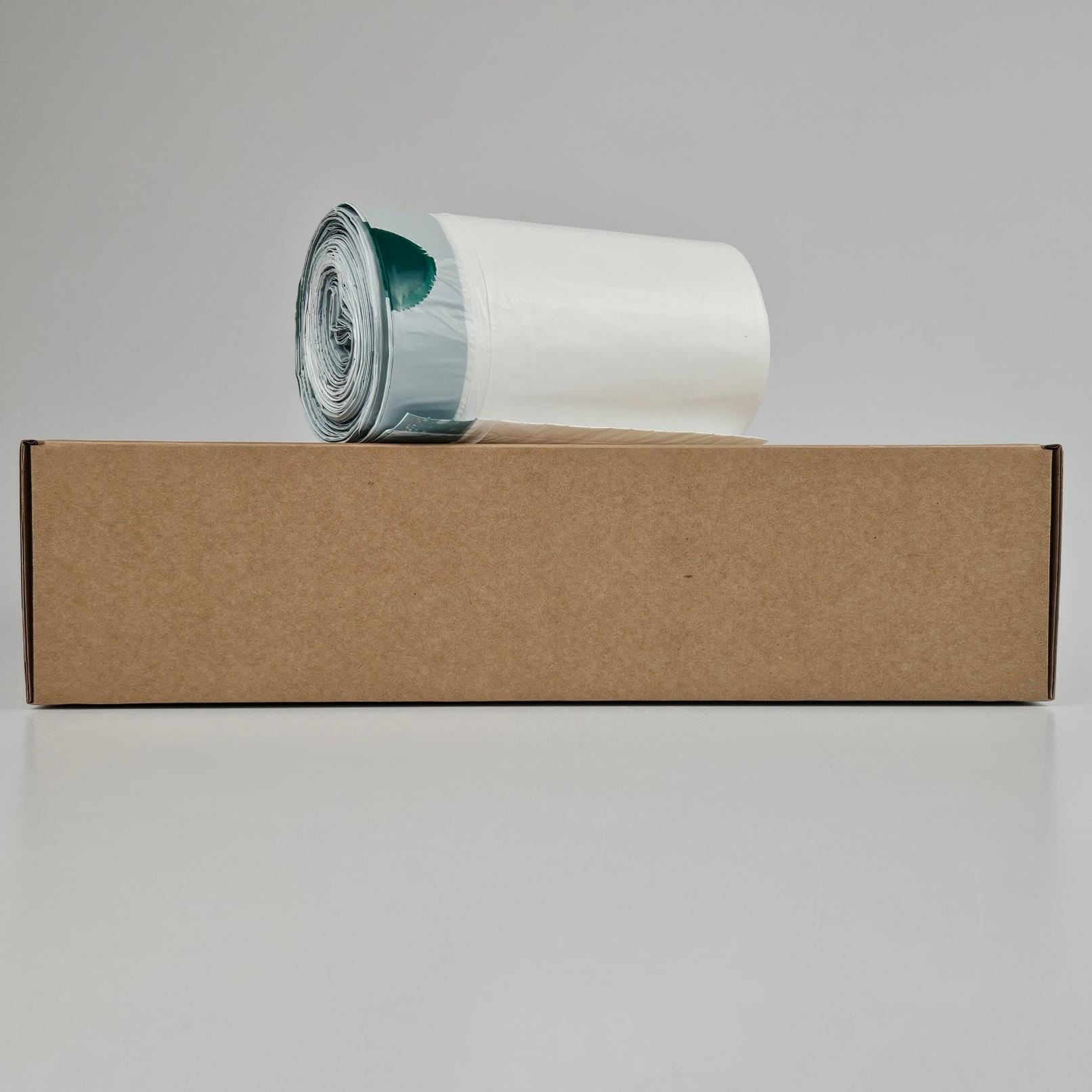 witte vuilniszakken 23 30 liter | trekband | hdpe | 24 my | 43×76 cm – 120 zakken