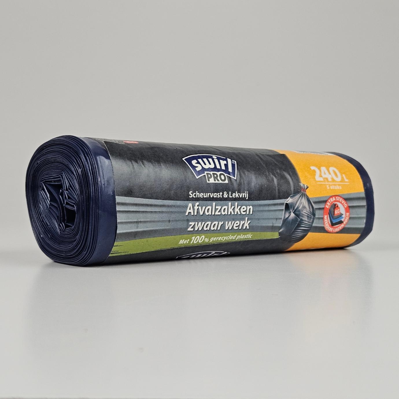 zwarte vuilniszak 240 liter trekband