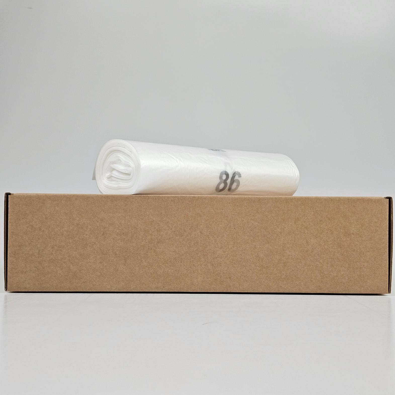 transparante vuilniszakken 40 liter | hdpe | 15 my | 48×75 cm – 100 zakken
