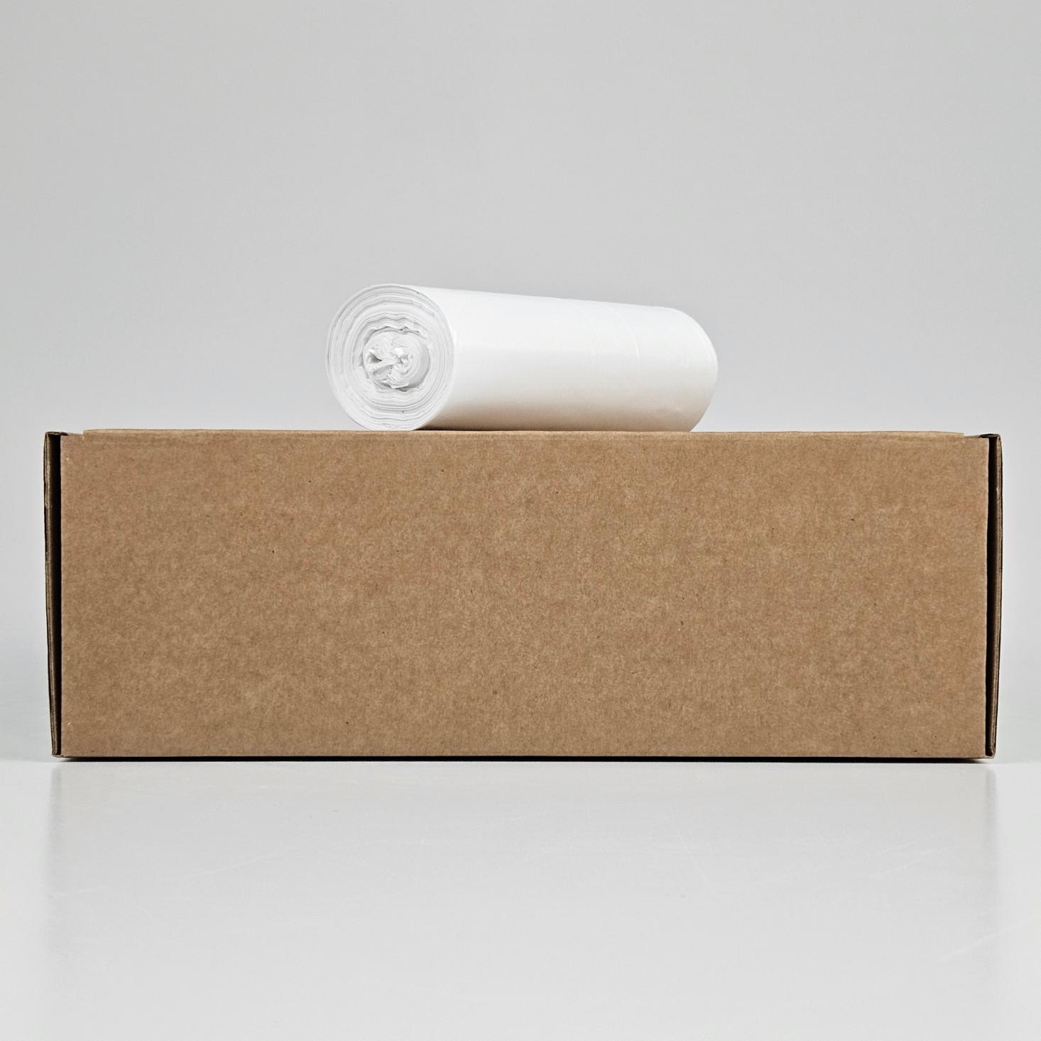witte vuilniszakken 30 liter | hdpe | 5 my | 50×60 cm – 2.000 zakken proefzak