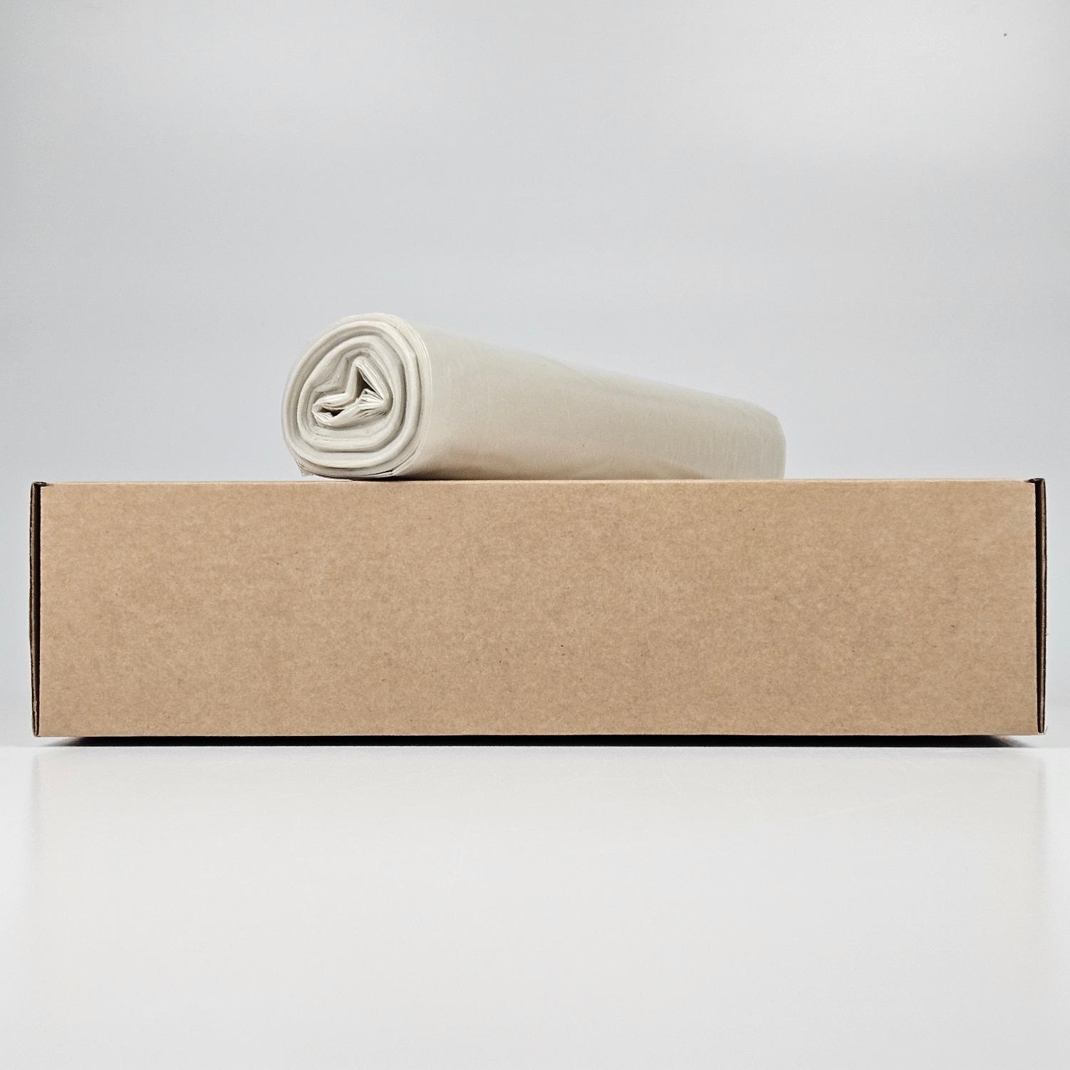 transparante vuilniszakken 400 liter | sluitlint | geperforeerd | ldpe | 37 my | 98×193 cm – 14 zakken