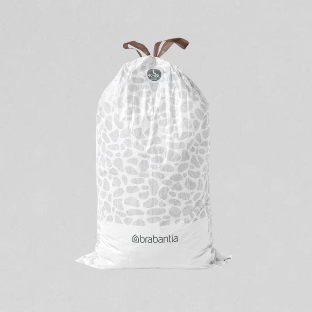 brabantia code j vuilniszakken 20 25 liter | trekband | ldpe | 22 my | 54×55 cm – 60 zakken