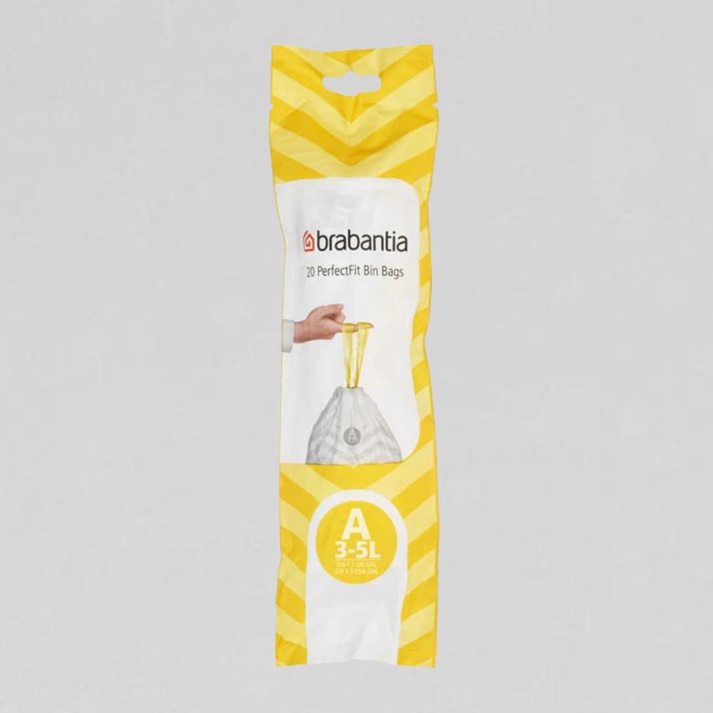 brabantia code v vuilniszakken 2 3 liter | trekband | ldpe | 18 my | 23×29 cm – 60 zakken