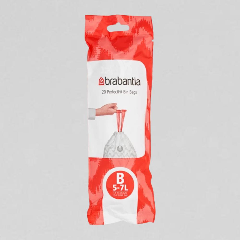 brabantia code v vuilniszakken 2 3 liter | trekband | ldpe | 18 my | 23×29 cm – 60 zakken