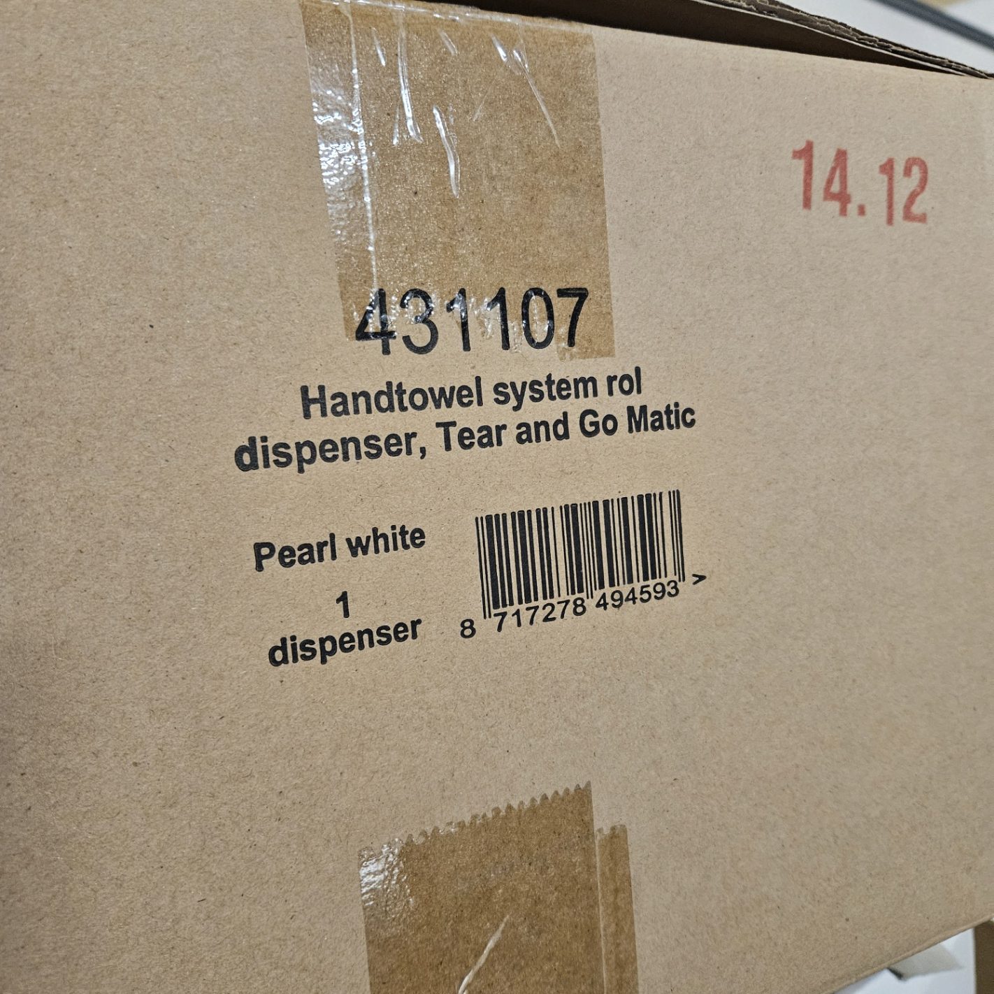 handdoekdispenser pearl white tear & go 8 zakken