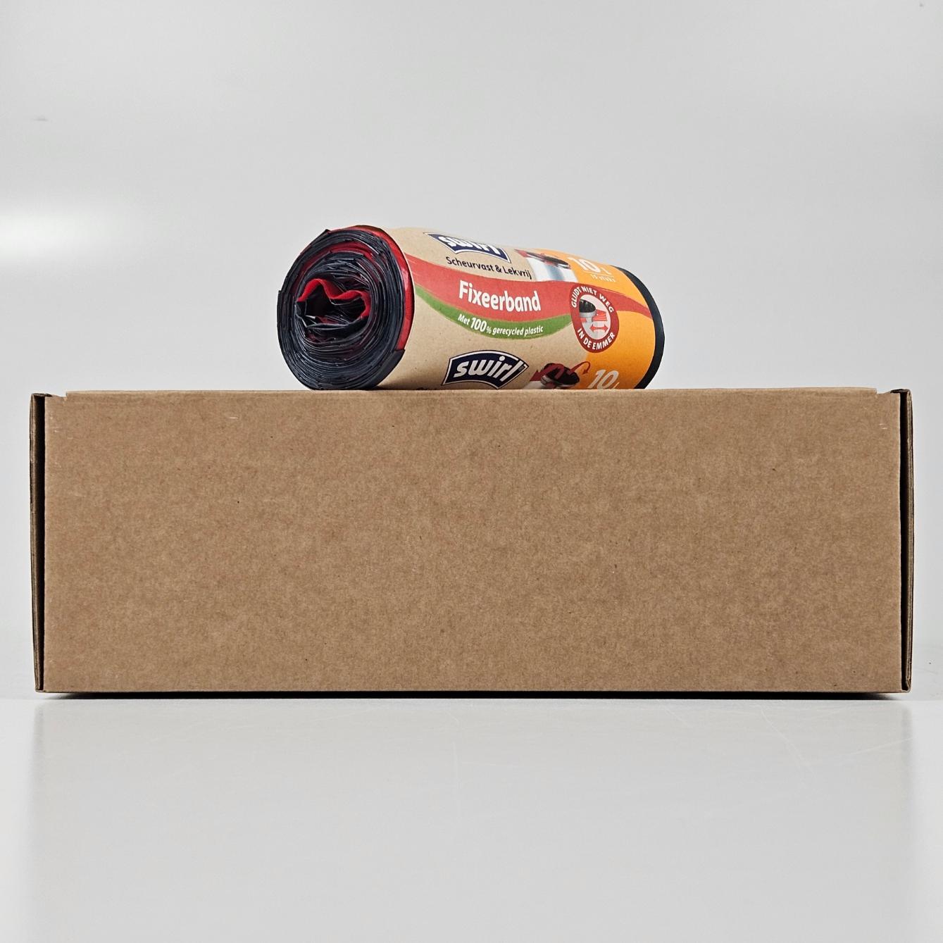 swirl vuilniszakken 10 liter | fixeerband | ldpe | 40 my | 40×40 cm – 150 zakken