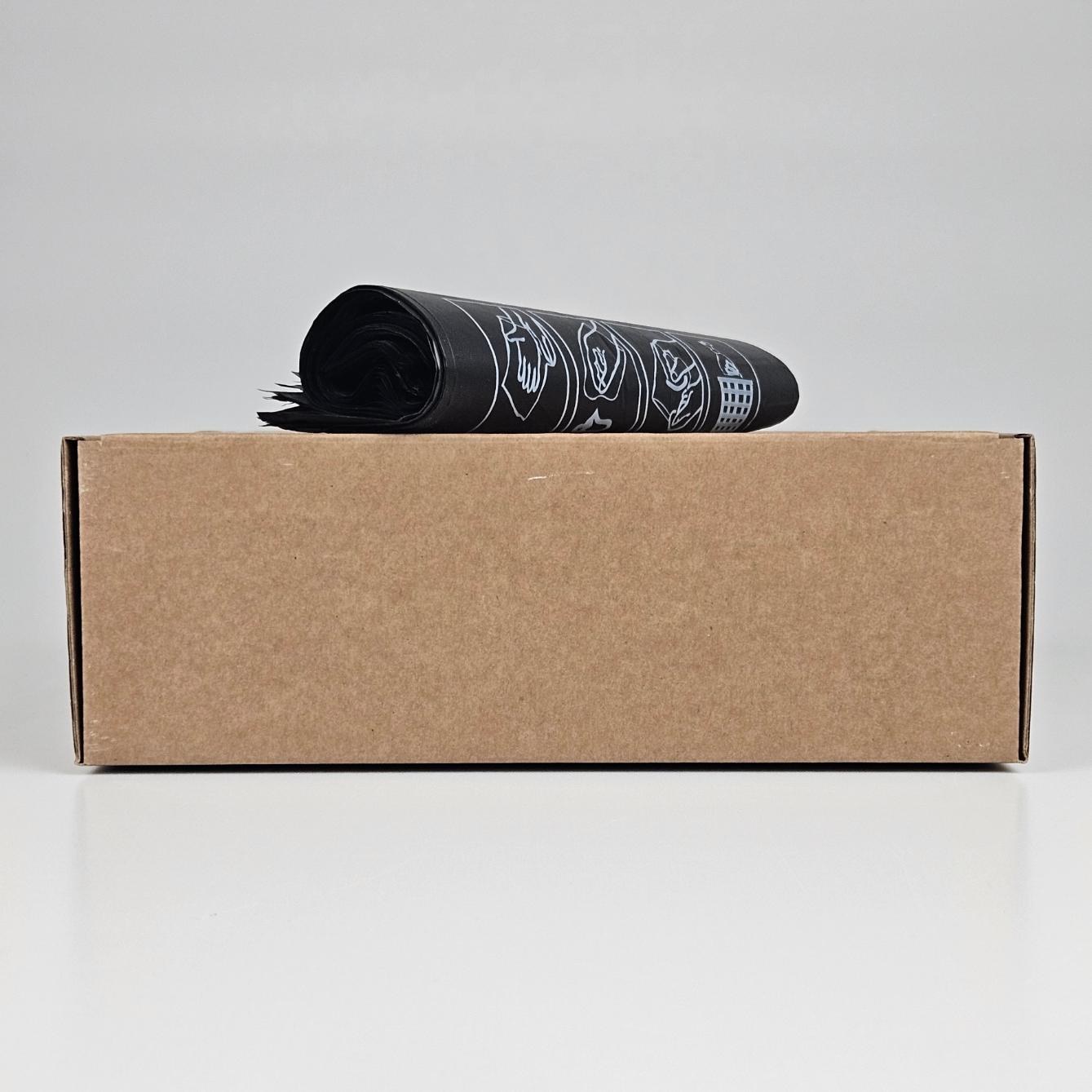 zwarte hondenpoepzakjes | hdpe | 14 my | 20×33 cm – 200 zakken