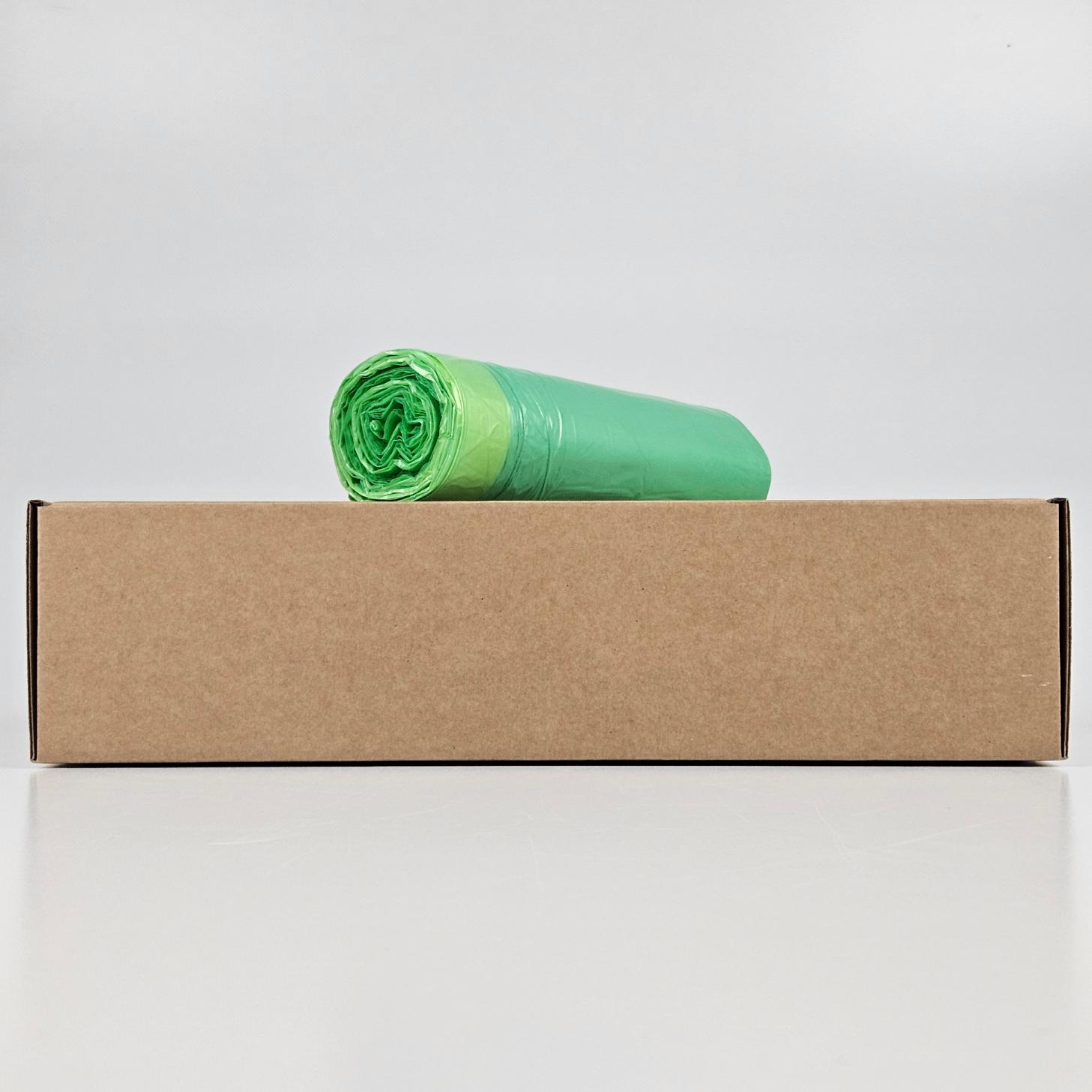 groene vuilniszakken 60 liter | trekband | hdpe | 18 my | 64×71 cm – 100 zakken